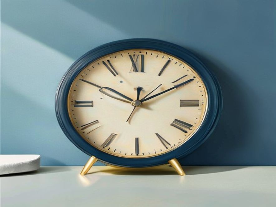 Clock showing 24-hour circadian rhythm with light and dark periods